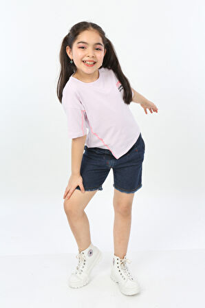 Toontoy Kız Çocuk Enjoyment Baskılı Tişört