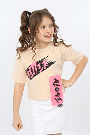 Toontoy Kız Çocuk Better Baskılı Tişört