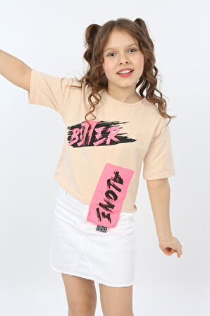 Toontoy Kız Çocuk Better Baskılı Tişört