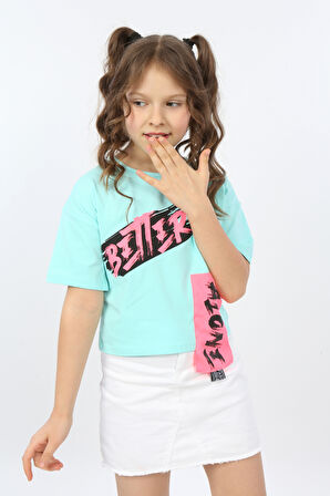 Toontoy Kız Çocuk Better Baskılı Tişört