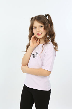 Toontoy Kız Çocuk Dreamy Garden Nakışlı Tişört