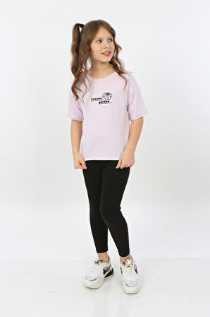 Toontoy Kız Çocuk Dreamy Garden Nakışlı Tişört