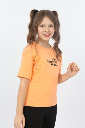 Toontoy Kız Çocuk Dreamy Garden Nakışlı Tişört