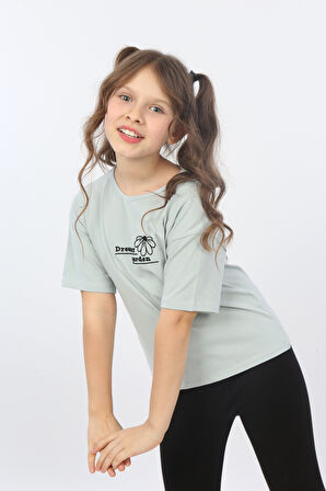Toontoy Kız Çocuk Dreamy Garden Nakışlı Tişört