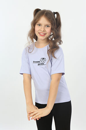 Toontoy Kız Çocuk Dreamy Garden Nakışlı Tişört
