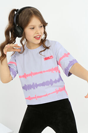 Toontoy Kız Çocuk Göğsü Armalı Tişört