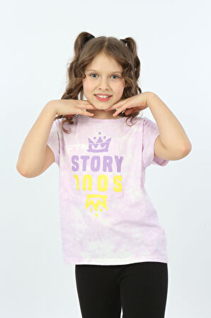 Toontoy Kız Çocuk Story Soul Baskılı Tişört