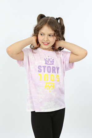Toontoy Kız Çocuk Story Soul Baskılı Tişört