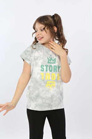 Toontoy Kız Çocuk Story Soul Baskılı Tişört