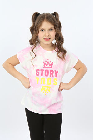 Toontoy Kız Çocuk Story Soul Baskılı Tişört