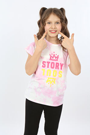 Toontoy Kız Çocuk Story Soul Baskılı Tişört