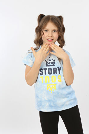 Toontoy Kız Çocuk Story Soul Baskılı Tişört