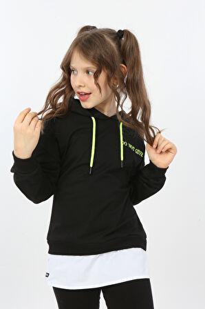 Toontoy Kız Çocuk Do Not Give Up Nakışlı Sweatshirt