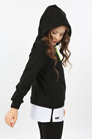 Toontoy Kız Çocuk Do Not Give Up Nakışlı Sweatshirt