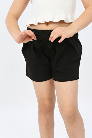 Toontoy Kız Çocuk Önü Pileli Fiyonklu Şort