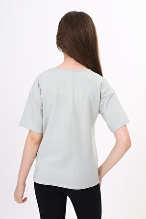 Toontoy Kız Çocuk Bornta Baskılı Tişört