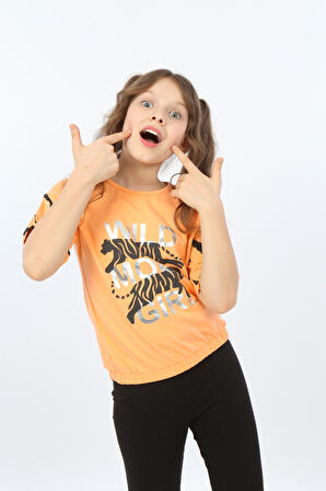 Toontoy Kız Çocuk Wild Wood Girl Baskılı Tişört