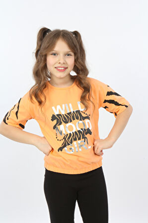 Toontoy Kız Çocuk Wild Wood Girl Baskılı Tişört