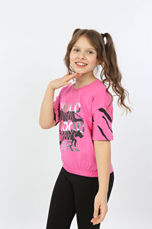 Toontoy Kız Çocuk Wild Wood Girl Baskılı Tişört