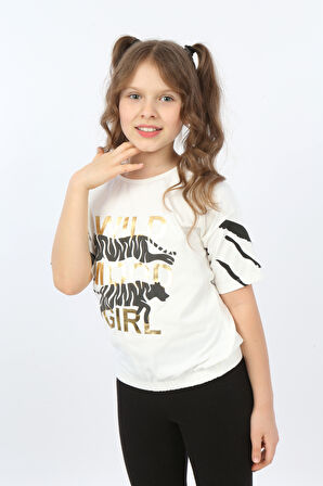 Toontoy Kız Çocuk Wild Wood Girl Baskılı Tişört