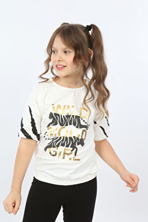 Toontoy Kız Çocuk Wild Wood Girl Baskılı Tişört