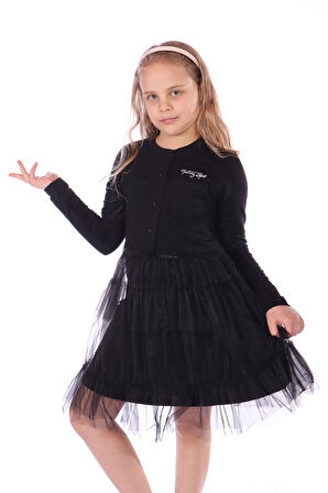 Toontoy Kız Çocuk Toontoy Girl Nakışlı Tüllü Elbise