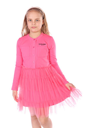 Toontoy Kız Çocuk Toontoy Girl Nakışlı Tüllü Elbise