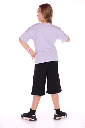 Toontoy Kız Çocuk Lets Be Happy Baskılı Kaprili Takım