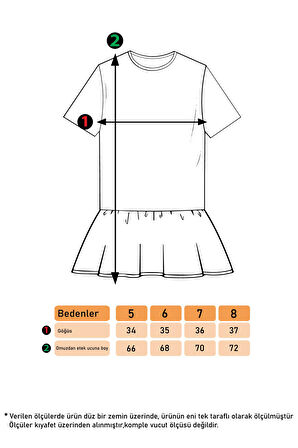 Toontoy Kız Çocuk Komple Puantiye Baskılı Elbise