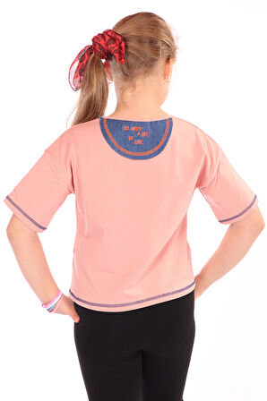 Toontoy Kız Çocuk Roses Yazı Baskılı Tişört