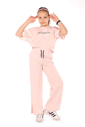 Toontoy Kız Çocuk Trendingin MyWord Baskılı Eşofman Takım