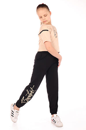 Toontoy Kız Çocuk Style Baskılı Eşofman Takım