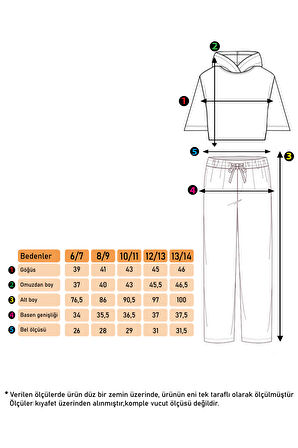 Toontoy Kız Çocuk Ön Yazı Baskılı Batikli Eşofman Takım