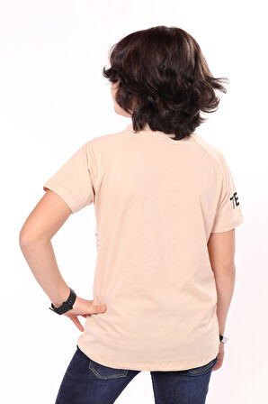 Toontoy Erkek Çocuk Racing Team Yazılı Barkod Baskılı Tişört