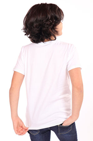 Toontoy Erkek Çocuk Önü Süs Cepli Yazı Baskılı Tişört