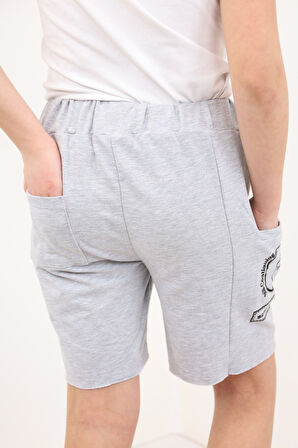 Toontoy Erkek Çocuk Toka Kemerli Try Again Baskılı Şort