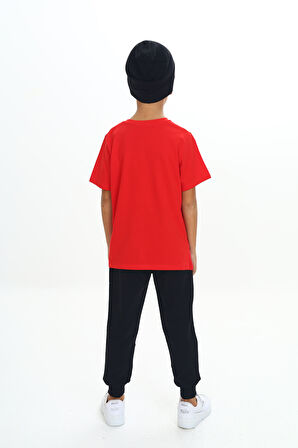 Toontoy Erkek Çocuk Önü Yazı Baskılı Alt Arma Detaylı Üçlü Eşofman Takım