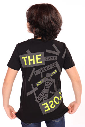 Toontoy Erkek Çocuk Göğsü Arma Detaylı Tişört