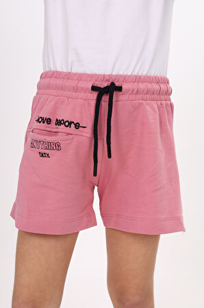 Toontoy Kız Çocuk Nakışlı Şort