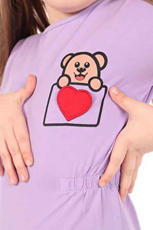 Toontoy Kız Bebek Nakışlı Elbise