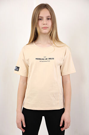 Toontoy Kız Çocuk Baskılı Tişört