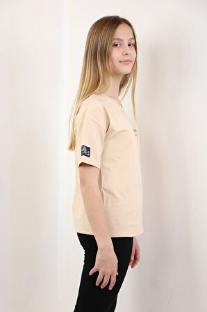 Toontoy Kız Çocuk Baskılı Tişört