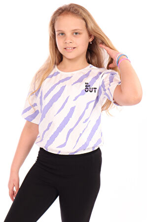 Toontoy Kız Çocuk Komple Baskılı Tişört