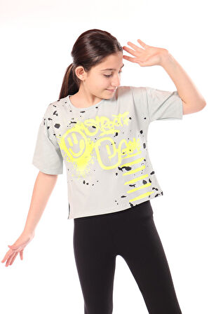 Toontoy Kız Çocuk Baskılı Tişört