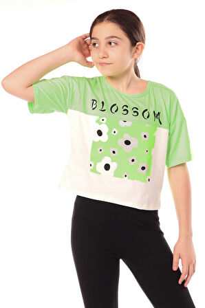 Toontoy Kız Çocuk Baskılı Tişört