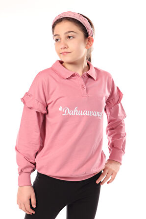 Toontoy Kız Çocuk Nakışlı Sweatshirt