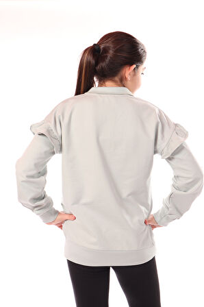 Toontoy Kız Çocuk Nakışlı Sweatshirt