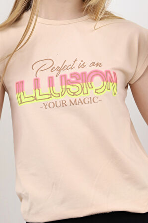 Toontoy Kız Çocuk Baskılı Tişört