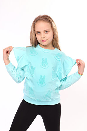 Toontoy Kız Çocuk Baskılı Sweatshirt