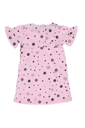 Toontoy Kız Çocuk Komple Baskılı Elbise